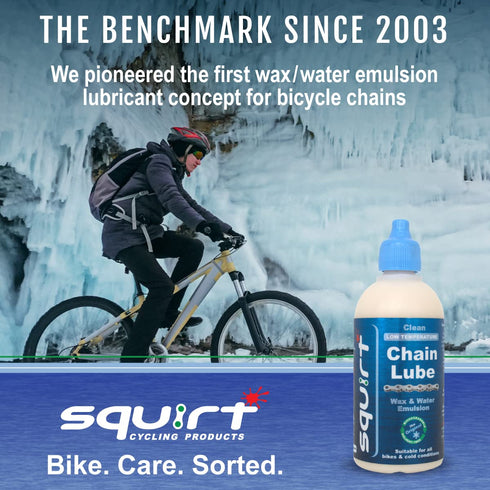 Squirt Chain Lube for Bikes 6 Pack (0.5 Oz) – Low-Temperature Bike Lube for All Bike Chains – All-Weather Dry Chain Lube – Bike Lubricant to Reduc...