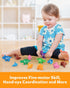 Coogam Numbers Matching Game 10PCS, 123 Counting Dinosaur Toys, Educational Preschool Montessori Fine Motor Skill Mathematics Learning Toys for 2 ...
