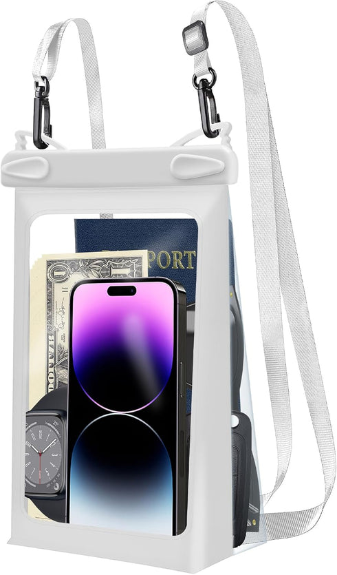 Universal Oversized Floating Waterproof Pouch with Lanyard,Underwater Dry Bag for iPhone 15 14 13 12 11 Pro Max XS XR X,Samsung Galaxy S24,Google ...