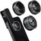 Phone Camera Lens, Godefa 3 in 1 Phone Lens kit-205° Fisheye Lens + Macro Lens + 120° Wide Angle Lens,Clip on Cell Phone Camera Lens Kits Compatib...