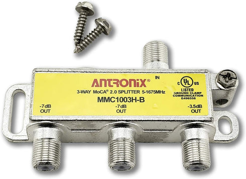 3 Way Antronix MMC1003H-B 5-1675 MHz MoCA 2.0 Splitter for Frontier Formerly Verizon Fios...