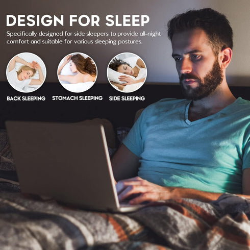 Hearprotek Wireless Lightweight Sleeping Headphones, Neckband Bluetooth 5.2 Wireless Sleep in-Ear Earbuds, Ultra Soft Portable Sleep Headphones fo...
