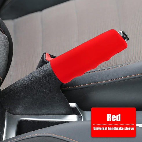 1 PC Car Handbrake Cover, Silicone Decorative Cover, Wave Shaped Handbrake Protector, for Car Brake Levers (Red)...