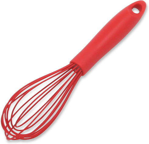 Chef Craft Premium Silicone Wire Cooking Whisk, 10.5 Inch, Red...