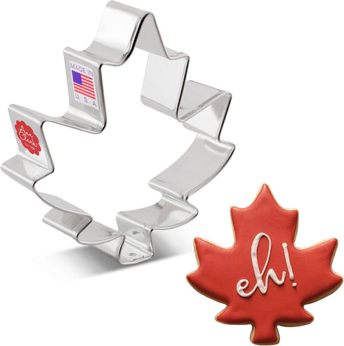 Large Maple Leaf Cookie Cutter, 4" Made in USA by Ann Clark...
