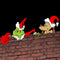Christmas Decorations Outdoor Fence Peeker - Funny Christmas Fence Yard Signs with Thief Stole Head Arm Bag and Dog for Holiday Xmas Garden Courty...