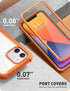 i-Blason Ares Case for iPhone 12, iPhone 12 Pro 6.1 Inch (2020 Release), Dual Layer Rugged Clear Bumper Case with Built-in Screen Protector (Orang...