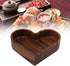 Pssopp Wooden Serving Platter, 14.5x14.5cm Heart Shape Smooth Textured Elegant Nonslip Table Tray for Tea Food Snack Kitchen Utensils (Heart 14.5x...