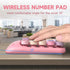 MOFII Wireless Number Pads - Pink Numeric Keypad 18 Keys USB 2.4G Round Keycap Colorful Extensions Keypads, Financial Accounting Portable Numpad 1...