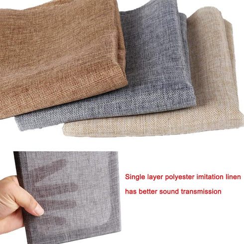 Flushbay Speaker Grill Cloth Linen Single Layer Speaker Fabric Protective Dustproof Mesh Cloth Stereo Fabric Replacement for Home Stage Speakers, ...