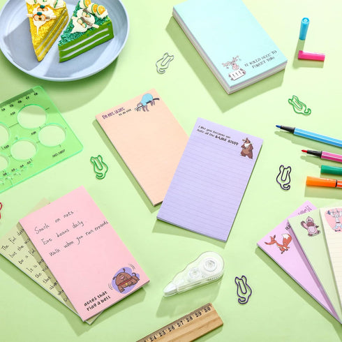 12 Pack Funny Notepads for Coworkers Fun Novelty Note Pad Humor Memo Funny Office Supplies 3 x 5 Notepads for Office Teacher Adult Work Gifts Supp...