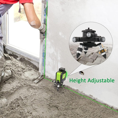 Huepar Laser Level Adapter, Metal 360-Degree Rotating Base for Laser Level Tripod Connector, 1/4’’ Threaded Mount and Horizontal Bubble, Micro-adj...