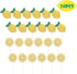 Oskal 24Pcs Glitter Lemon Cupcake Toppers Fruits Theme Party, Lemonade Party Decor, Summer Cupcake Toppers, Main Squeeze Party Decorations Tutti F...