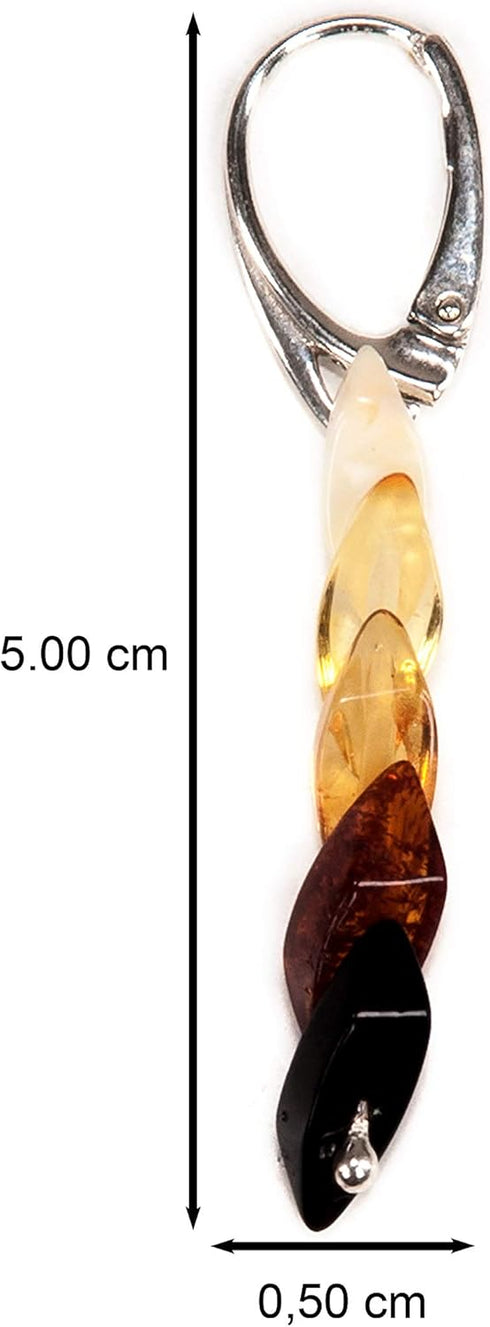 Natural Baltic Amber Leverback Earrings...