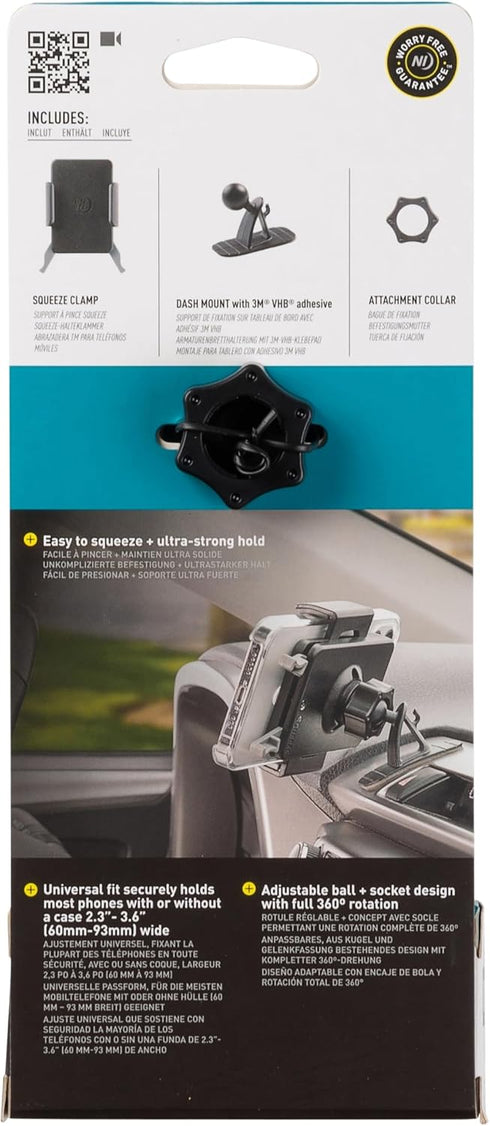 Nite Ize Squeeze Universal Dash Mount - Phone Holder & Mount for Car Dashboard - Cell Phone Accessories with Universal Design - Black......