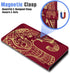 for Samsung Note 20, Galaxy Note 20, Designed Flip Wallet Phone Case Cover, A21111 Tribal Red Elephant 21111...