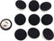 PEPPERLONELY 10PC 20mm Fabric Cloth Covered with Metal Shank Round Buttons, Black...