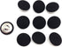PEPPERLONELY 10PC 20mm Fabric Cloth Covered with Metal Shank Round Buttons, Black...