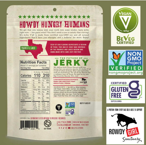 It's Jerky Y'all Plant Based Jerky Variety Pack | Beyond Tender and Tasty Vegan Snacks | Non-GMO, Gluten Free, Vegetarian (3 Pack)...