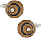 Black & Gold Depth Charge Enamel Cufflinks by Cuff-Daddy...