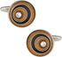 Black & Gold Depth Charge Enamel Cufflinks by Cuff-Daddy...