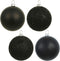 Vickerman 2.75" Black 4-Finish Ball Ornament Assortment - 20 per Box - Matte, Shiny, Glitter, Sequin - Reliable and Durable - Perfect Christmas Or...