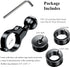 BRCOVAN Handlebar Mount with 1'' TPU Ball Compatible with RAM Mounts B Size Double Socket Arm Fit Rails Diameter 0.5'' 0.87'' 1'' 1.26'' Aluminum ...