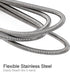 Flexible Long Drain Brush, Double Elastic Ended Nylon Cleaner Hose Tube Pipe Brush 67 inch Stainless Steel and 2 Pcs of 8 inch Straw Cleaning Brus...