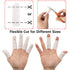 ANCIRS Gel Finger Support Protector Gloves, Gel Finger Cots/Covers - Different Sizes Silicone Fingertips for Hands Cracking, Eczema Skin (20pcs Wh...