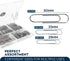 500 Pack Paper Clips by Luxurecourt - 3 Assorted Sizes of Silver Small and Large Paperclips Bulk, Rust-Resistant Nickel Plated Steel Clips, Essent...