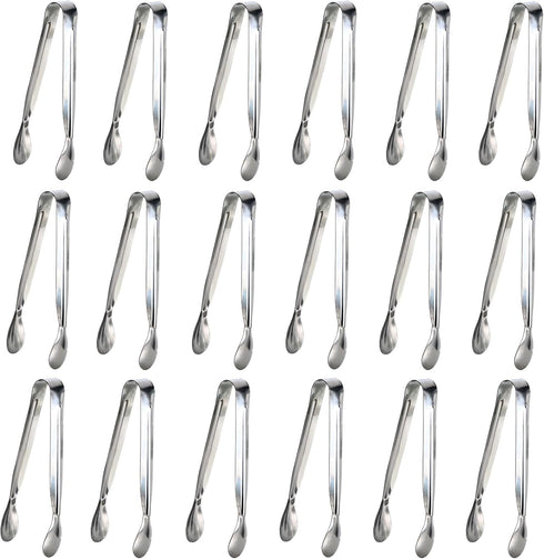 18PCS Mini Tongs for Appetizers, 5Inch Serving Tongs, Ice Tongs Appetizer Tongs, Small Tongs for Serving Food, Kitchen Utensils for Sugar Cubes, C...