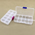 2 pcs Adjustable Clear Plastic Jewelry Craft Beads fishing hook Small Accessories Multipurpose Organizer visually adjustable clearly storage box (...