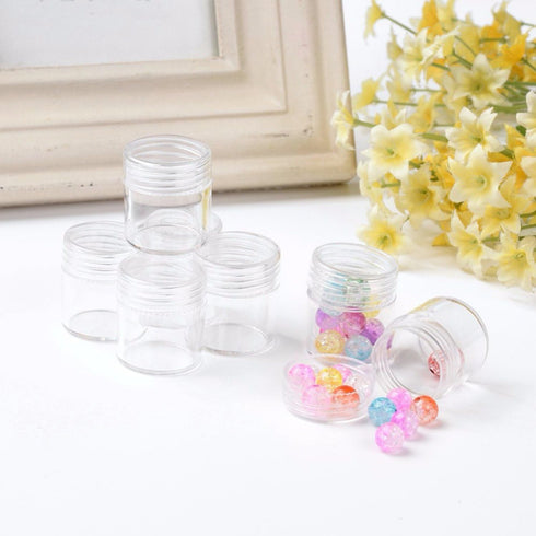 TDOTM Clear Plastic Bead Storage with 30 Pieces Storage Jars Container Bottle with Lid Embroidery Diamond Painting Transparent Accessory Box Organ...