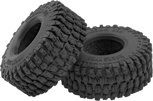 4PCS HIRCQOO 1.0" SCX24 Rubber Crawler Mud Terrain Micro Rubber Tire Compatible with Axial 1/24 Gladiator Bronco B17 C10 JLU Deadbolt RC Crawler C...