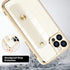KANGHAR Designed for iPhone 13 Pro Max Case with Strap Luxury Love Heart Plating Gold Bumper Phone Cover Wristband Kickstand Full Body Protective ...