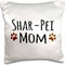 3dRose Chinese Shar-Pei Dog Mom-Doggie by Breed-Muddy Brown Paw Prints-Doggy Lover-Pet Owner Mama-Pillow Case, 16 by 16" (pc_154192_1)...