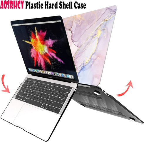 Compatible with MacBook Air 13 inch 2020 2019 2018 Release A2337 M1 a2179 A1932,with Touch ID,Flow Gold Marble, 2020 Mac Air 13 A2337 M1 A2179 A19...