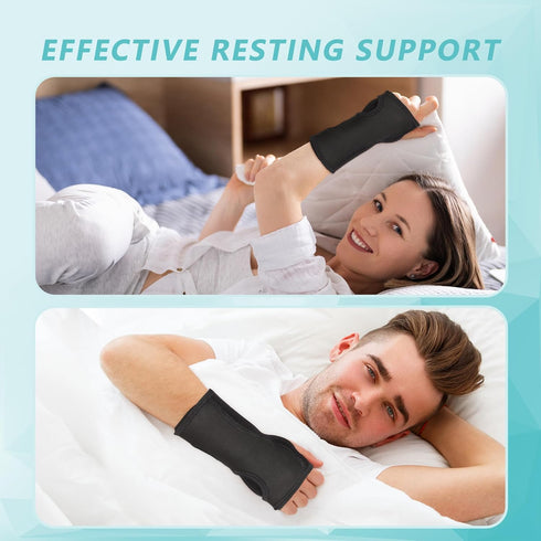 2 Pack Night Wrist Sleep Support Brace,Carpal Tunnel Wrist Brace Night Support,Adjustable Compression Wrist Splint for Tendonitis Arthritis Pain R...