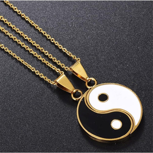 Yin Yang Necklace Bracelet for Women Men Matching Black White Disc Tai Chi Necklace for Couples Teen Friendship BFF Bracelets Necklaces Jewelry Se...