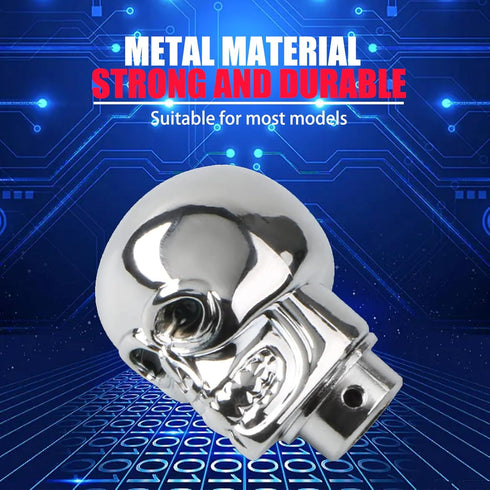 1 PC Car Modified Gear Shift Head, 1.68" x 2.67" Alloy Cool 3D Skull Shape Shift Knob with LED Light, Unique Personalized Accessories, Suitable fo...