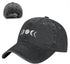 Gothic Goth Crescent Moon Hat, Adjustable Embroidered Washed Baseball Cap for Men Women...