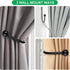 Metal Curtain Tiebacks Drapery Holdback - Black Wrought Iron Curtain Hook, Handmade Rustic Decorative Curtain Holdbacks, Modern Drapery Tiebacks -...