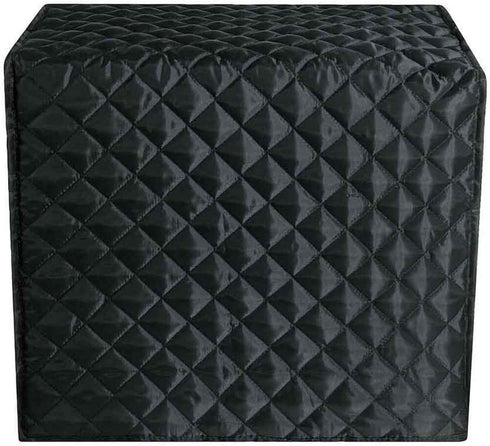 Bread Maker Cover, Cotton Quilted Diamond Stitching Bakeware Protector,Kitchen Toaster Appliance Dust Cover, Machine Washable(Black, 17"x11"x15")...