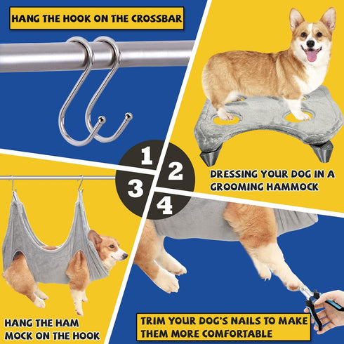 Dog Grooming Hammock,Dog Grooming Supplies,Dog Hammock,Dog Grooming Harness,Pet Grooming Hammock,Grooming Table,Dog Nail Clipper,Dogs Cats Groomin...