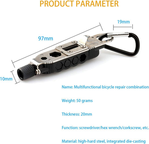 Buspoll Phillips screwdriver keychain tool flat screwdriver and nutdriver hex wrench hand tool...