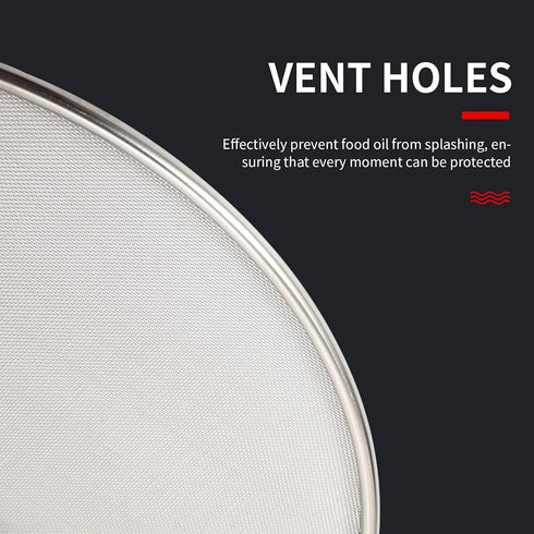 Stainless Steel Splatter Screen,Frying Pan Cover Splatter Guard Non-Stick Extra Fine Mesh Weave Grease Splatter Screen for Frying Pan,Pan Protecto...