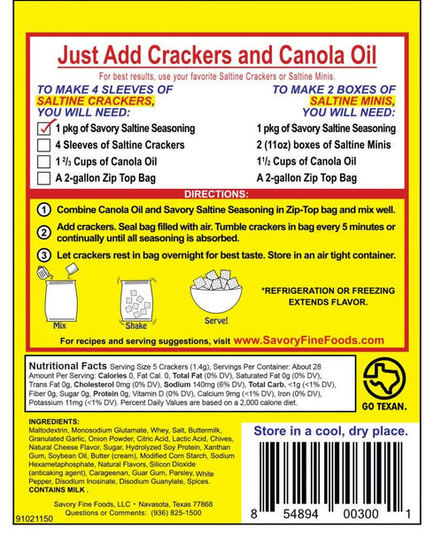Savory Saltine Seasoning, 1.4 Ounce (Pack of 2)...