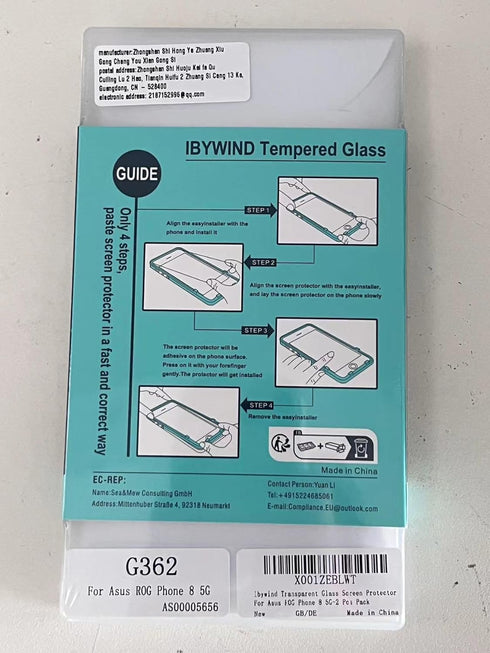 Ibywind 2 Pack Screen Protector for Asus ROG Phone 8 5G 6.78",9H Hardness Tempered Glass,with 1Pc Camera Lens Protector,1Pc Back Carbon Fiber Film...