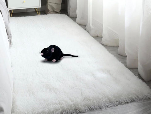 13" Soft Small Grey Rat Mouse Plush Toy Lifelike Mice Stuffed Animals Toys Dolls Gifts for Kids Pets (Black)...