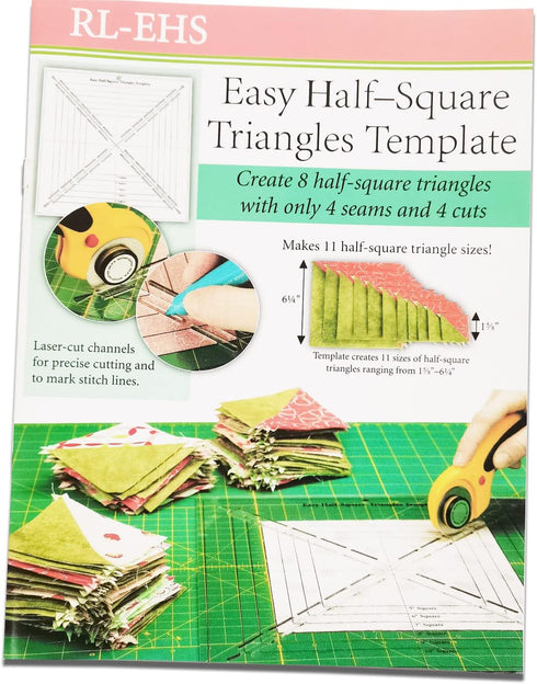 YICBOR Easy Half-Square Triangles Quilting Rulers and Template...